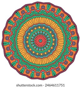 Dreamy Kaleidoscope: Multicolored Mandala Pattern 