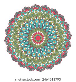 Dreamy Kaleidoscope: Multicolored Mandala Pattern 