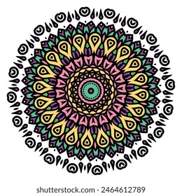 Dreamy Kaleidoscope: Multicolored Mandala Pattern 