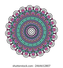 Dreamy Kaleidoscope: Multicolored Mandala Pattern 