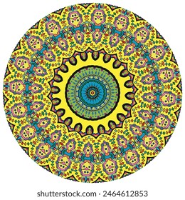 Caleidoscopio de ensueño: Patrón de Mandala multicolor 