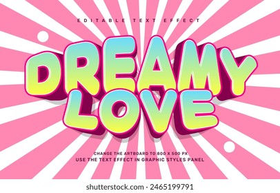 Dreamy Love editable text effect template