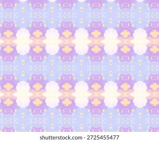 Padrão abstrato pastel sonhador com textura de fantasia, simetria tipo nuvem e cores suaves, perfeito para papéis de parede, branding e fundos de design criativo.