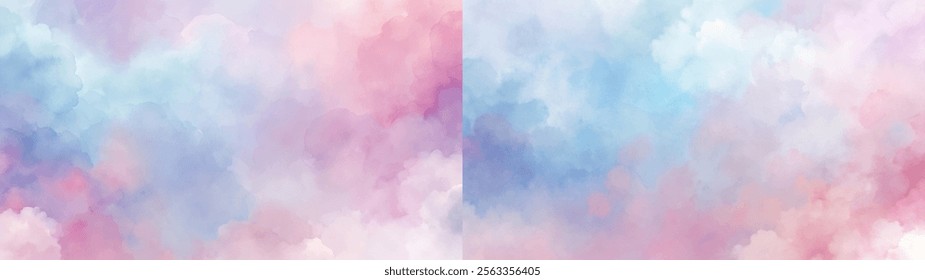 Dreamy pastel clouds create a soothing backdrop, perfect for artistic and design applications.