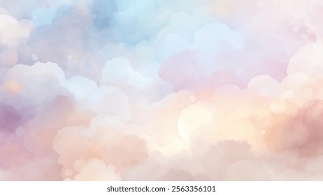 Dreamy pastel clouds with a soft focus, perfect for creating a tranquil and artistic atmosphere.