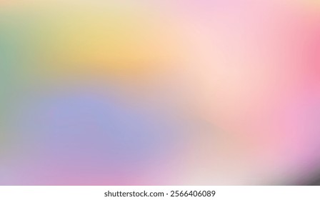 Dreamy pastel gradient abstract background blending soft pink, purple, yellow, and blue hues. Ideal for artistic designs, modern layouts, and soothing visuals