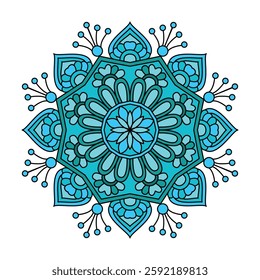 Dreamy Petals Colour mandala coloring book page. Easy Mandala Coloring Book Pages for Adults to Relax, Experiences Give Relief. Resizeable Vector File