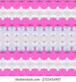 Padrão de nuvem de caleidoscópio rosa com simetria suave, fundo pastel bonito para design de fantasia. abstrato, pastel, nuvens, rosa, padrão