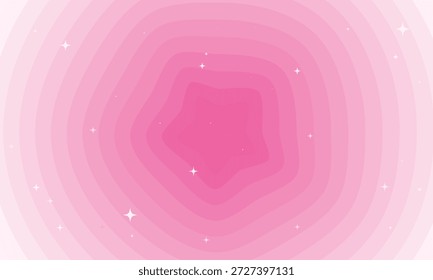 Vórtex de estrela rosa com brilho