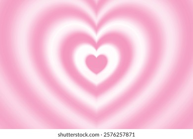 A dreamy, swirling heart illustration with a soft and blur pink color palette and a gradient effect for Valentine’s or Mother’s Day background, vector eps. 10.