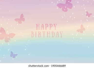 Sueño fondo vectorial con mariposas para banners, tarjetas, volantes, fondos de pantalla de medios sociales, etc.