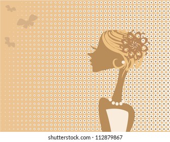 Dreamy vector girl