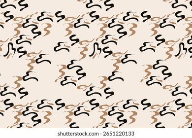 Dreamy Wavy Line é um padrão suave, romântico floral Vintage sem costura capturando a essência de sonho, perfeito para romântico atemporal, para tecido, embalagem, papel digital, estacionário
