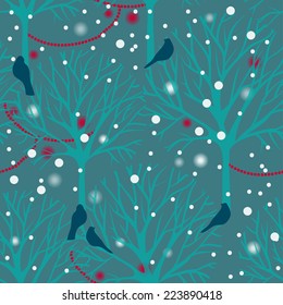 dreamy xmas seamless pattern, vector illustration