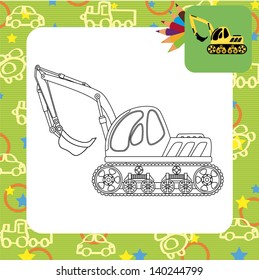 Dredge toy. Coloring page.