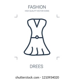 drees icon. high quality line drees icon on white background. from fashion collection flat trendy vector drees symbol. use for web and mobile