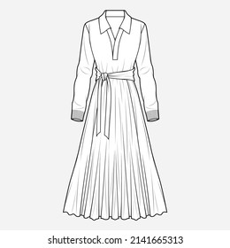 DREES,clothes design template, fashion flat sketch