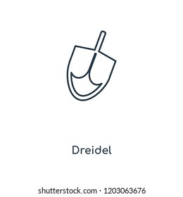 Dreidel concept line icon. Linear Dreidel concept outline symbol design. This simple element illustration can be used for web and mobile UI/UX.