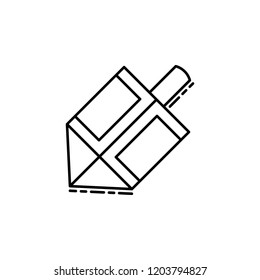 Dreidel icon. Element of Jewish icon for mobile concept and web apps. Thin line Dreidel icon can be used for web and mobile