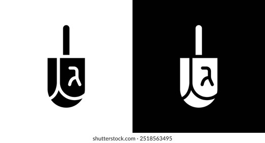 dreidel icon Flat fill set collection