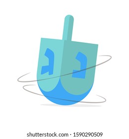 Dreidel icon illustration Jewish Hanukkah vector icon for web design isolated on white background