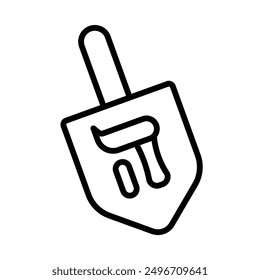 dreidel icon linear logo mark in black and white