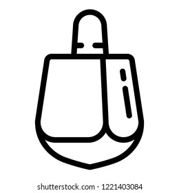 Dreidel icon. Outline dreidel vector icon for web design isolated on white background