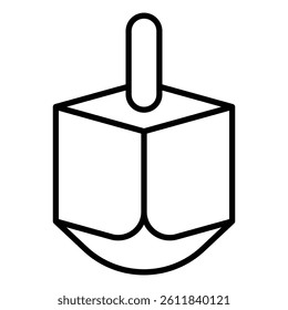 dreidel icon Simple outline vector logo