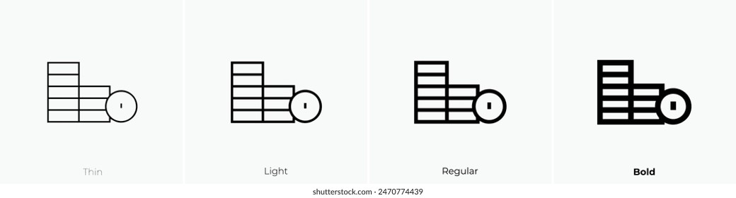 dreidel icon. Thin, Light Regular And Bold style design isolated on white background