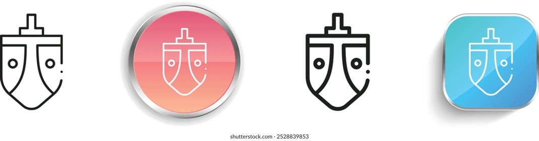 dreidel icon. Thin Linear, Regular and Button Style Design Isolated On White Background