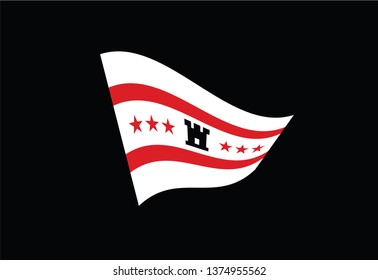 Drenthe flag Holland symbol Netherlands emblem 