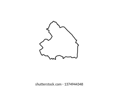 Drenthe outline map Netherlands shape Holland