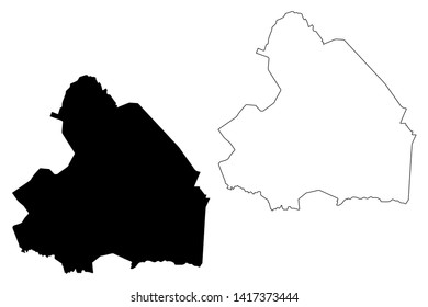 Drenthe province (Kingdom of the Netherlands, Holland) map vector illustration, scribble sketch Drenthe map