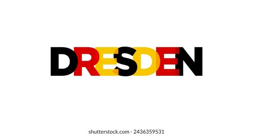 Dresden Deutschland, modern and creative vector illustration design featuring the city of Germany for travel banners, posters, web, and postcards.