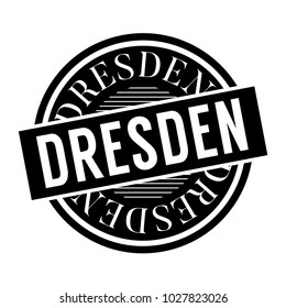 Dresden stamp. Typographic label, stamp or logo