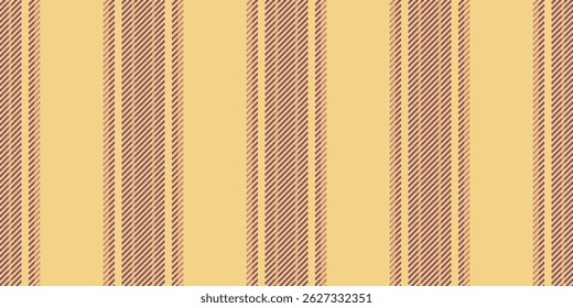 Dresentation fabric textile lines, colourful seamless vertical pattern. Ttalian vector stripe texture background in amber and pink colors palette.