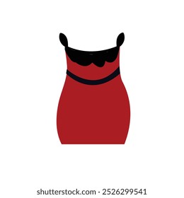 Vestido de Vector de arte conjunto rojo y negro