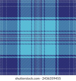 Dress background vector plaid, style textile pattern check. Classic tartan texture seamless fabric in blue and cyan color.