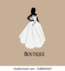 Dress Boutique Bridal Logo Template Illustration Vector Design 