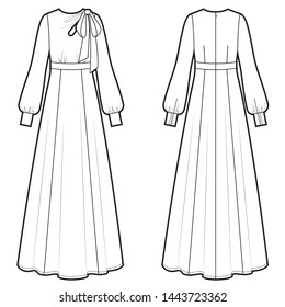 dress with a bow on left shoulder