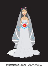 Dress bride elegant for ceremonies