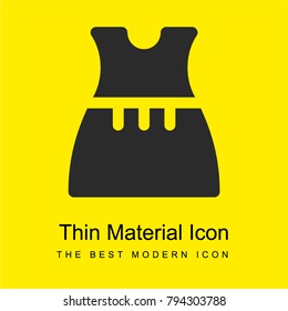 Dress bright yellow material minimal icon or logo design