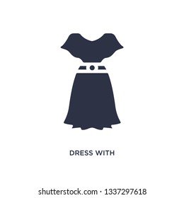 dress with butterfly sleeves icon on white background. Simple element illustration from clothes concept.