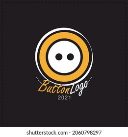 Logo-Design der Garderobe-Taste in kreisförmigen orangefarbenen und weißen Farben