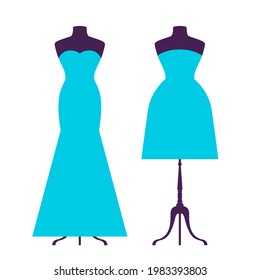 Fondo del patrón de silueta plana del dibujo del vestido de vestir para su uso en el diseño