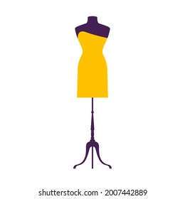 Dress cartoon flat silhouette pattern background for use in design