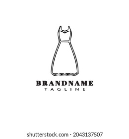 dress cartoon logo template icon design black modern isolated vector illustration