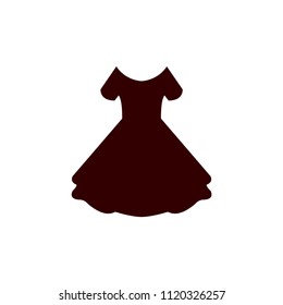 Dress Cloth Skirt Fashion Modern Simple Vector Icon