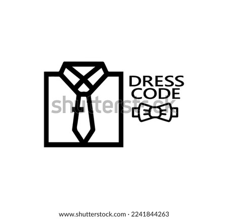 dress code icon line art style