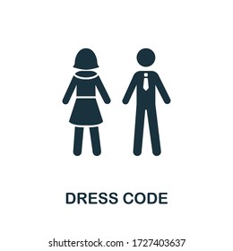 Dress Code icon. Simple illustration from night club collection. Creative Dress Code icon for web design, templates, infographics and more